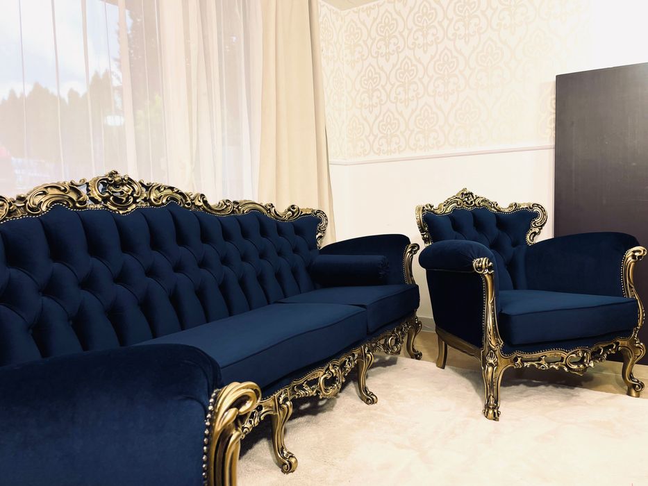 Komplet Ludwikowski sofa fotele Ludwik wypoczynkowy kanapa narożnik