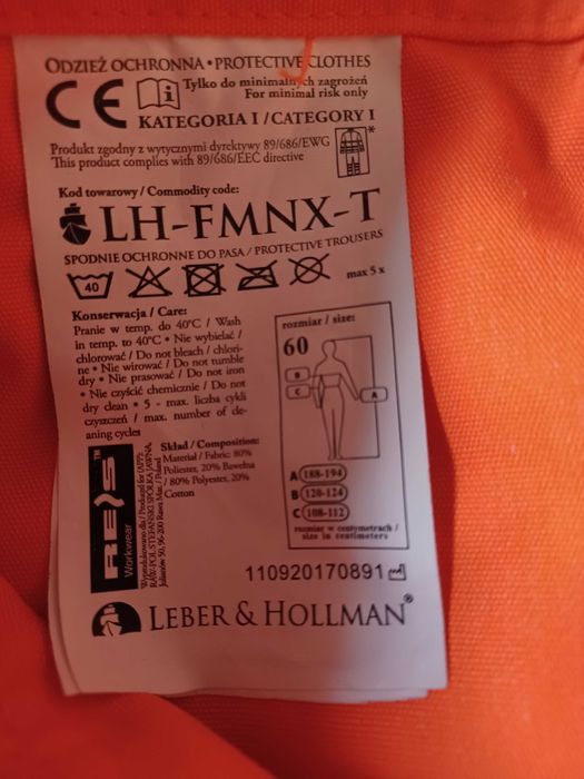 Kurtka i spodnie robocze XXL-nowe