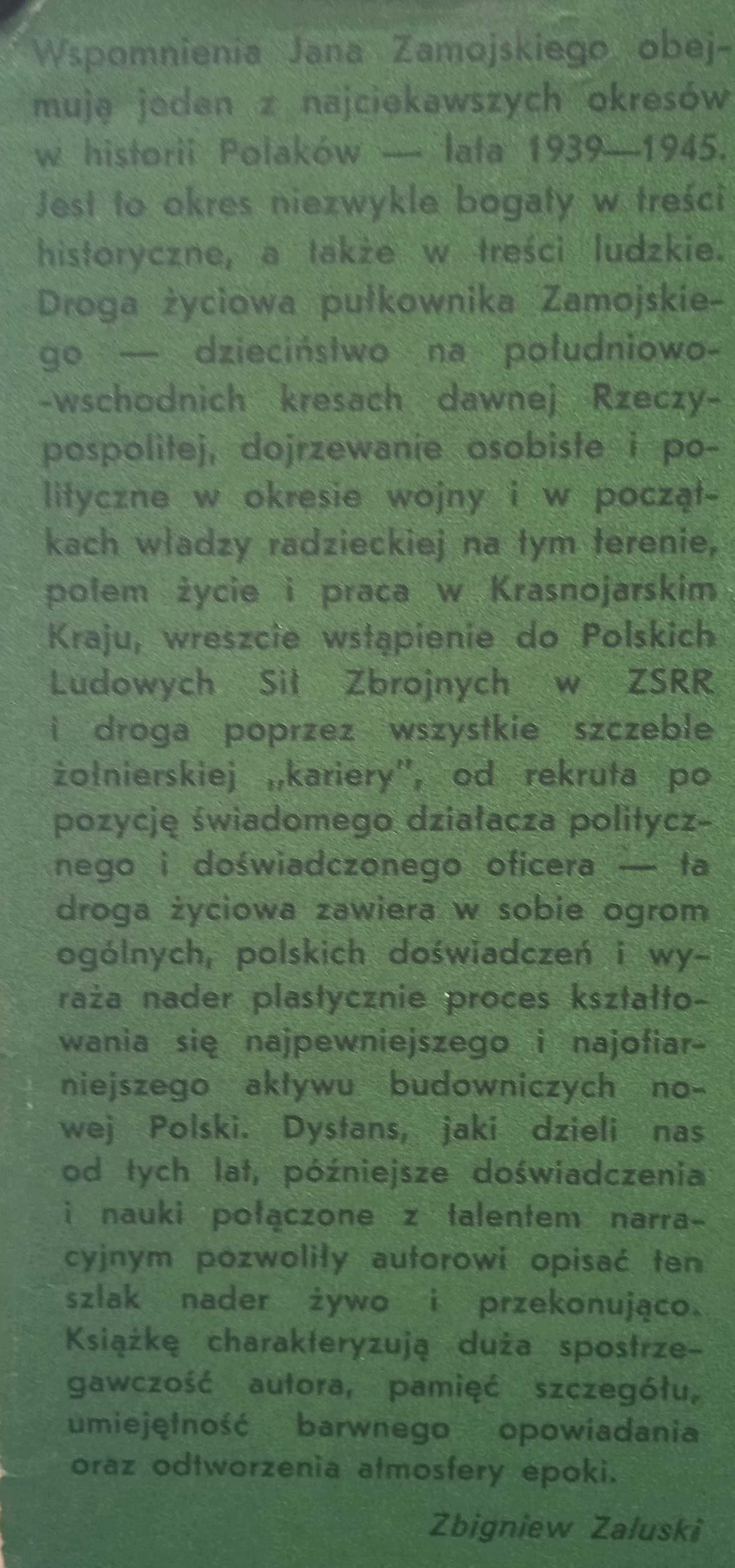 książka "Miejsce postoju" Jan Zamojski