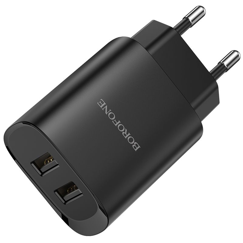 Borofone Ładowarka Sieciowa Bn2 Super - 2Xusb - 2,1A Czarna