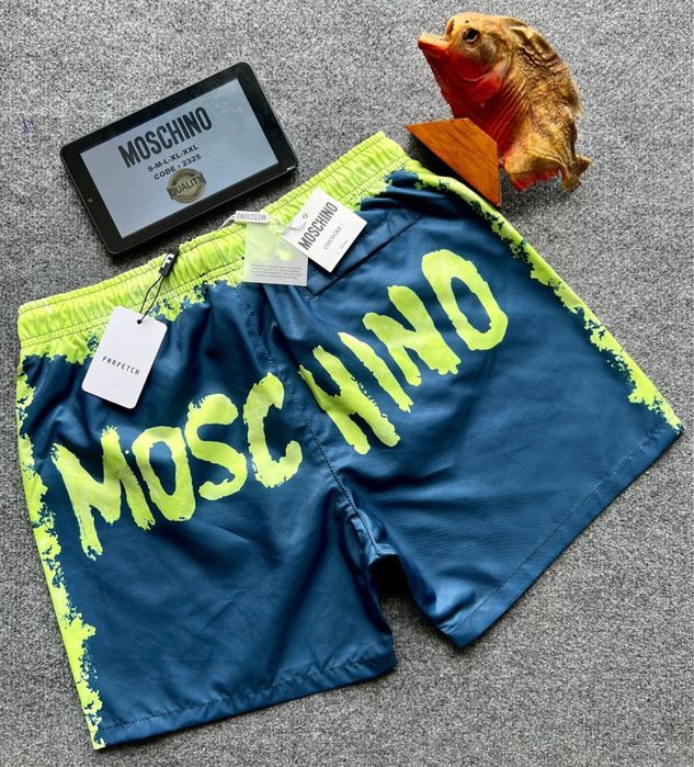 MOSCHINO шорты синие салатовые пляжные для бассейна спортивные