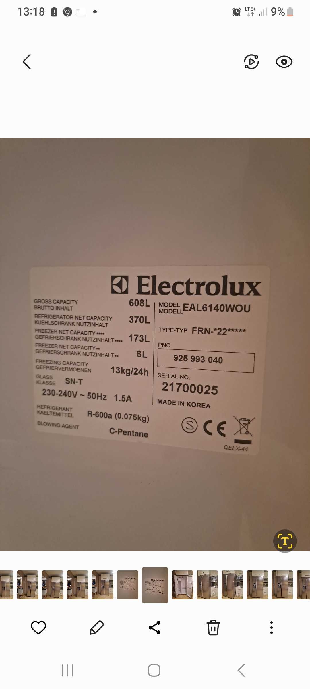 pojemnik na lód ze ślimakiem do lodowki Electrolux EAL6140WOU