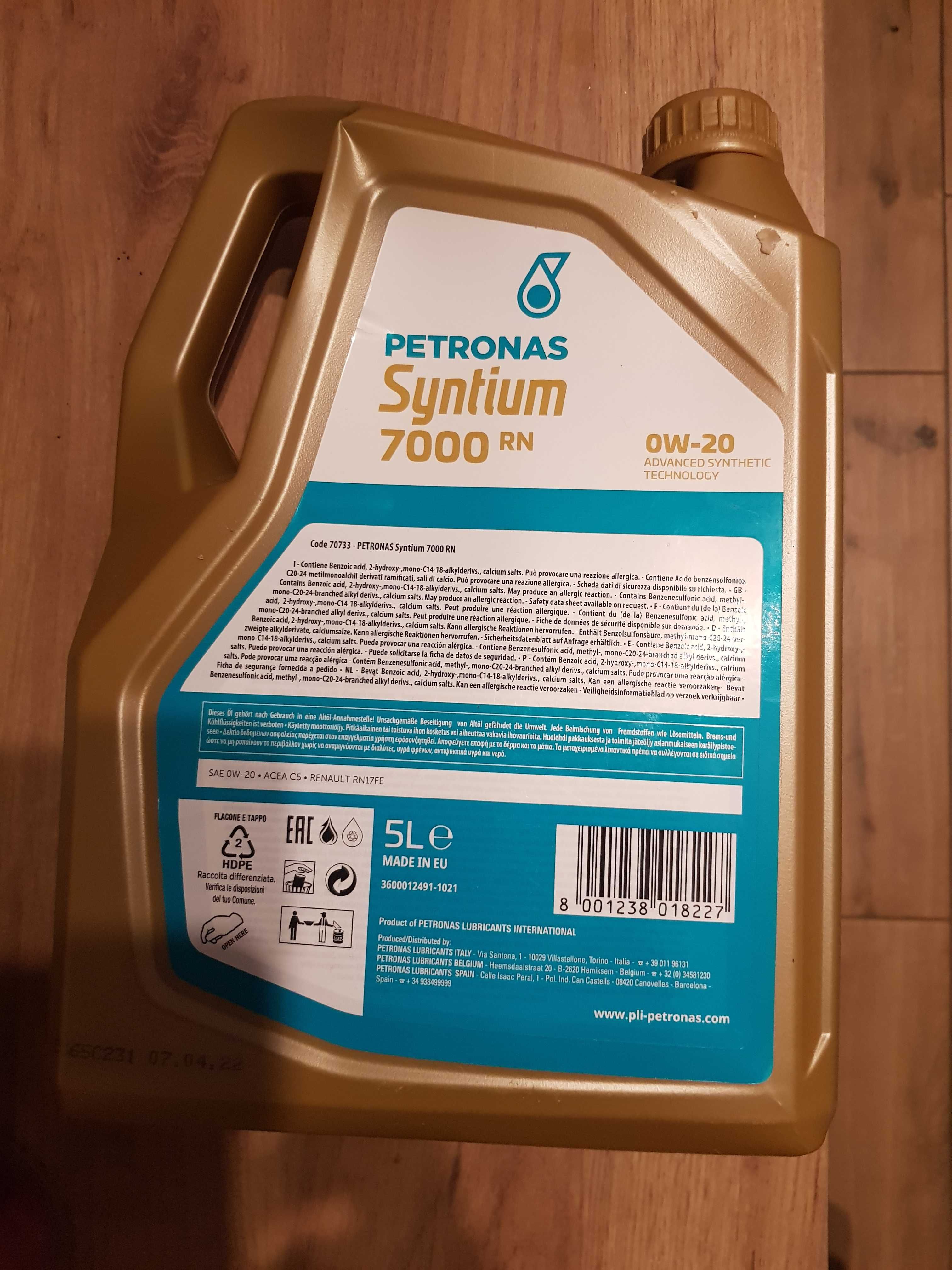 Olej Petronas Syntium 7000 0W-20