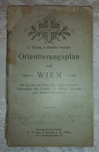 Orientierungsplan von Wien 1912 stary plan miasta Wiedeń  stara mapa