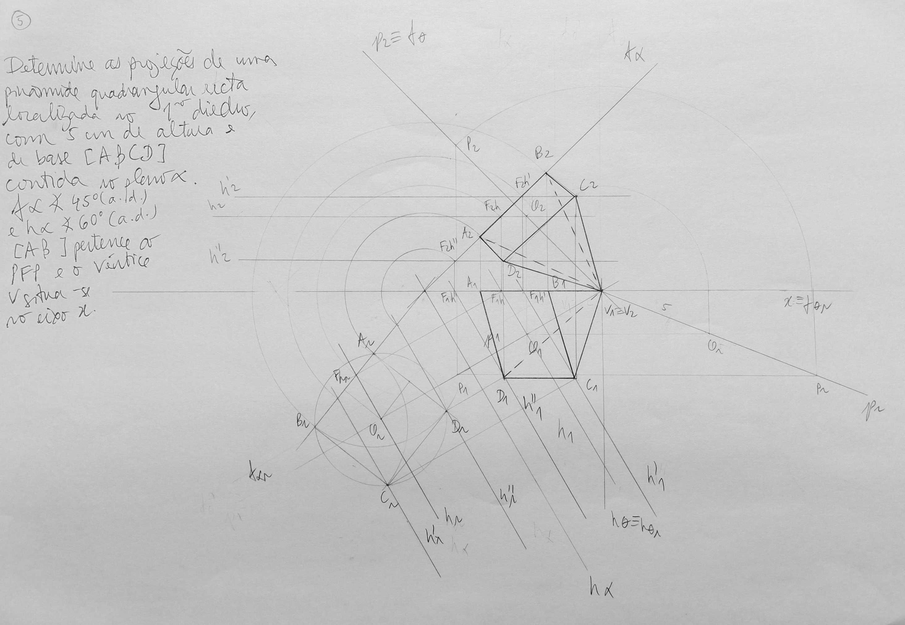Explicação Geometria Descritiva GD Ens. Secundário / Preparação Exame