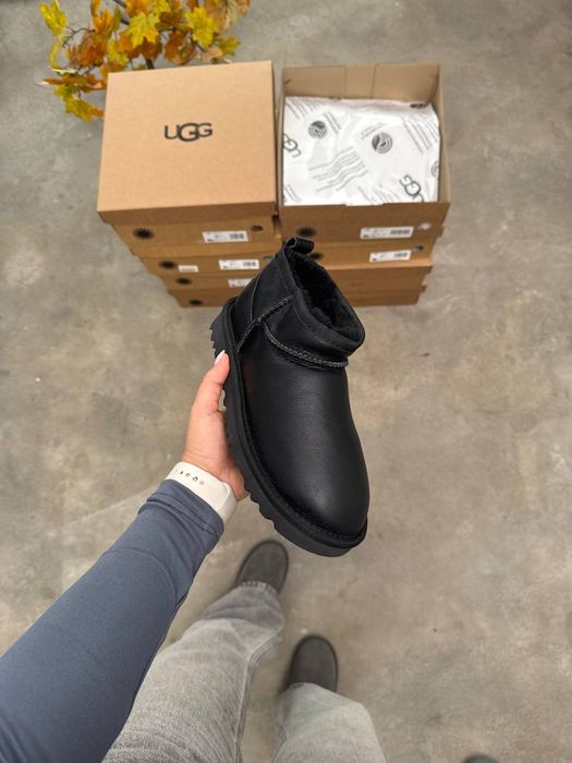 р36-40 Жіночі шкіряні уггі UGG ultra mini leather