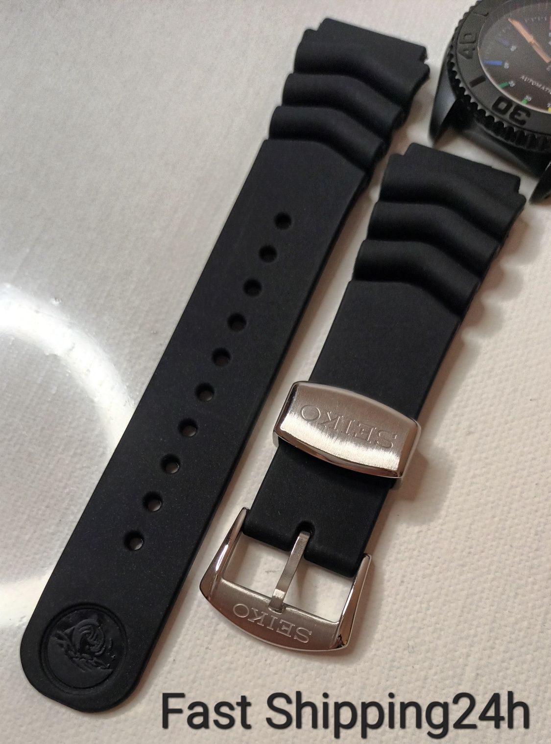 Braceletes em silicone para relogios Seiko SKX007, SKX009 SKX173