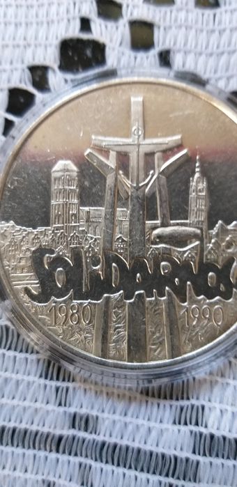 Moneta srebrna Solidarność TYLE czystego polskiego SREBRA