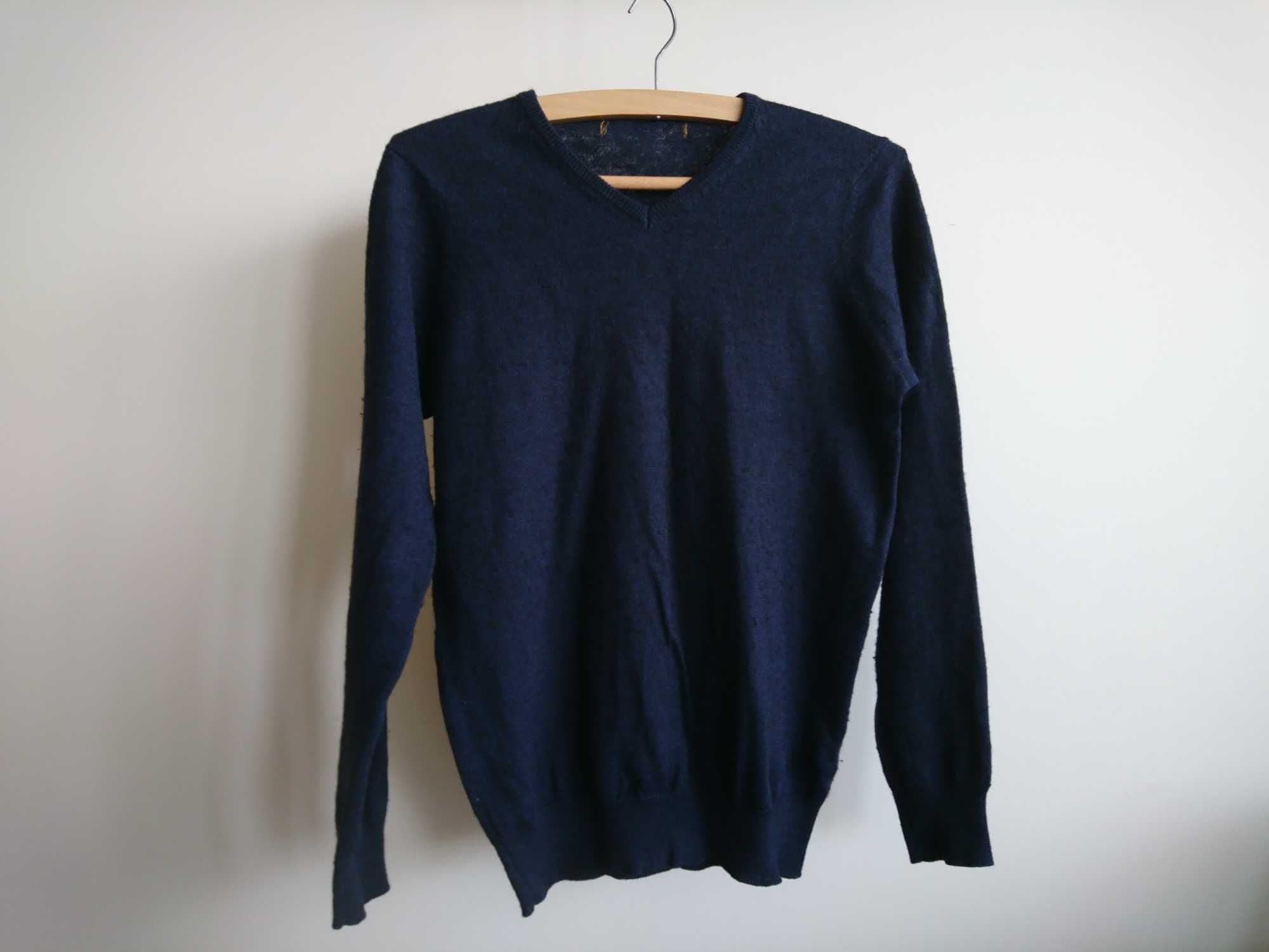 Sweter męski granatowy cienki