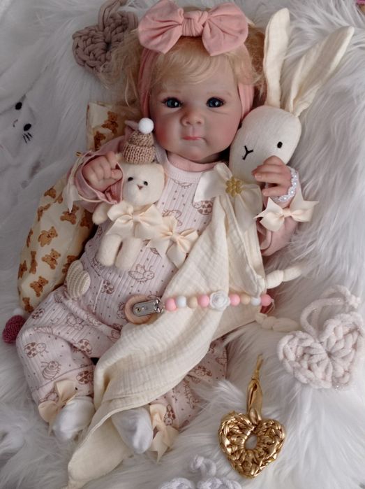 Lalka w typie reborn z wyprawką prezent lala miękki brzuszek
