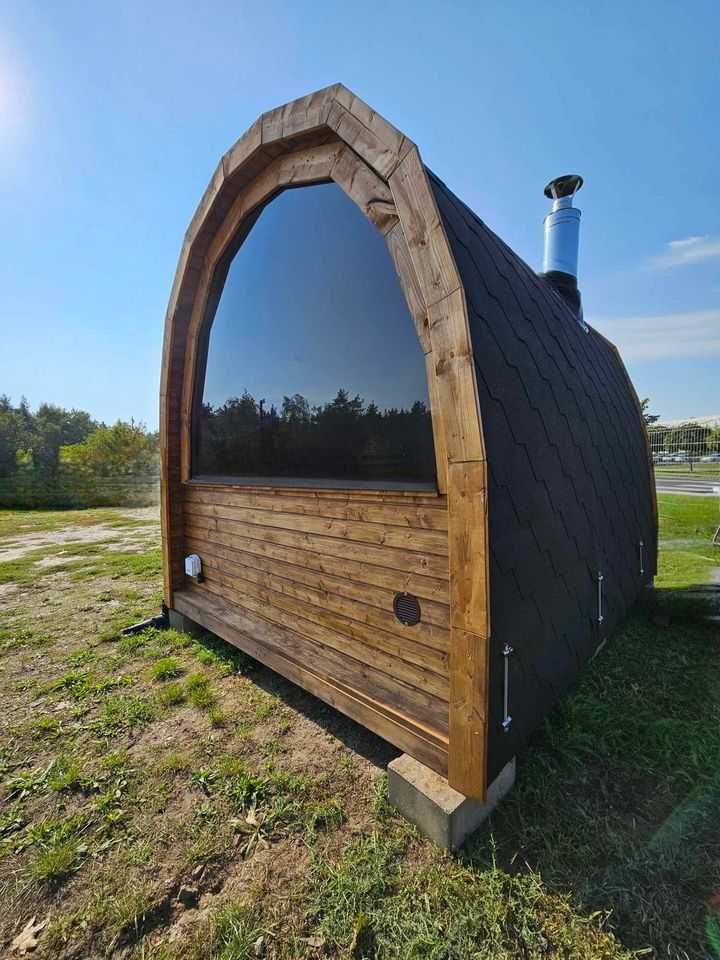 Sauna ogrodowa piec opalany drewnem
