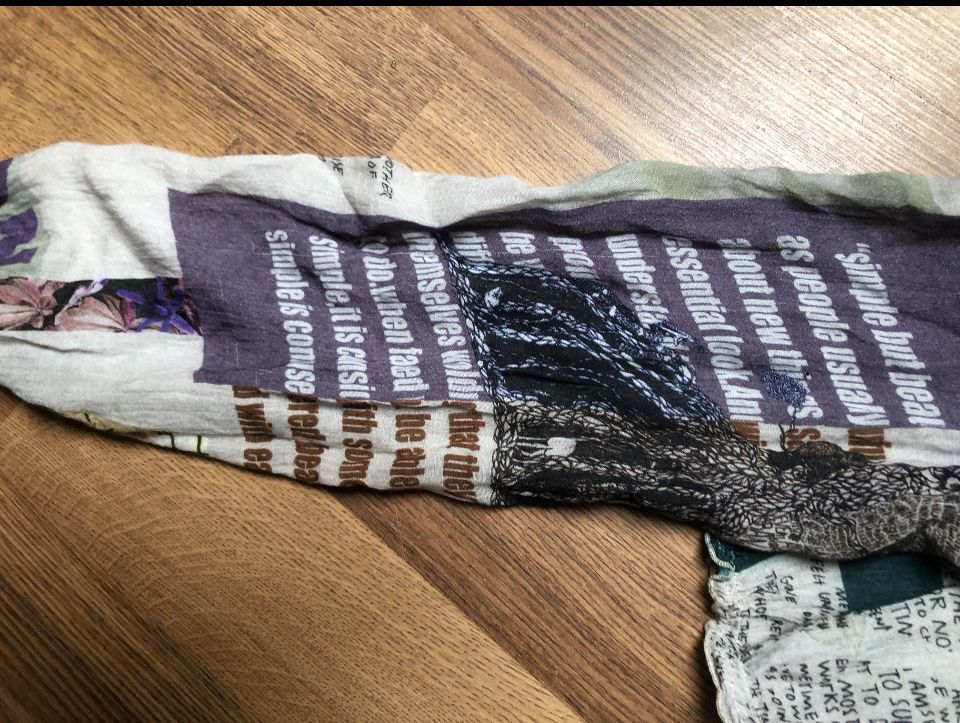 Bluzka Oltre przewiewna koszula z nadrukiem dekolt oversize