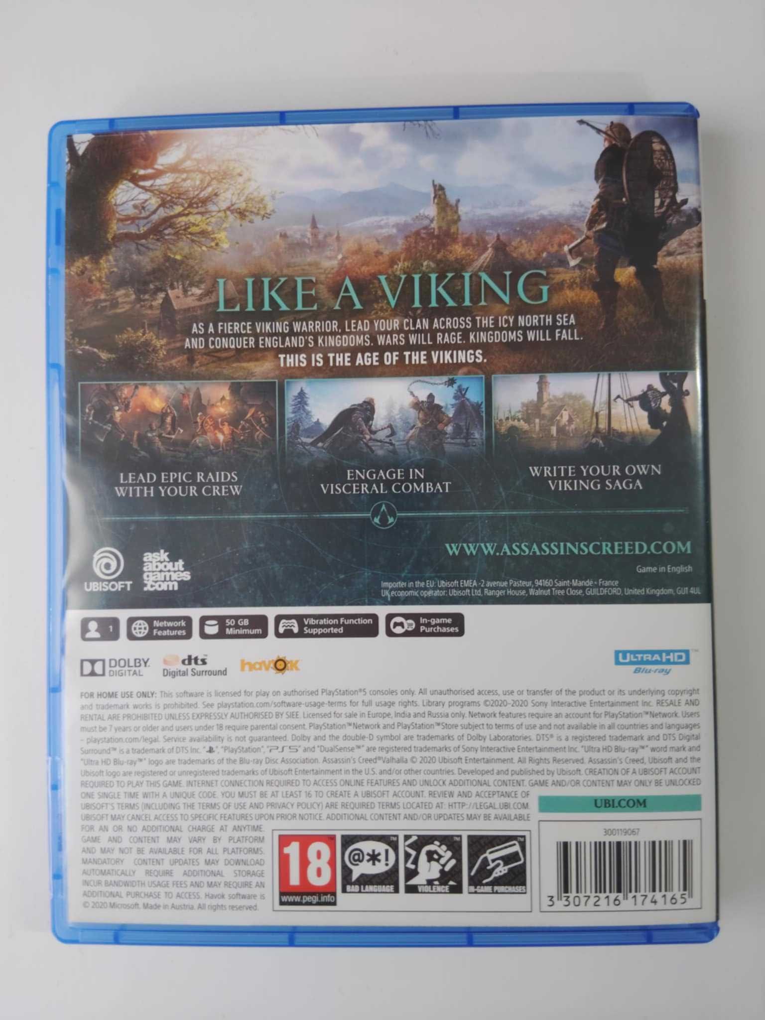 Assassins Creed Valhalla PS5 gra tylko po Angielsku