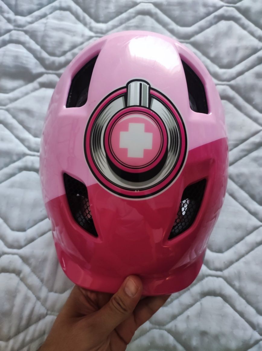 Capacete bicicleta menina rosa