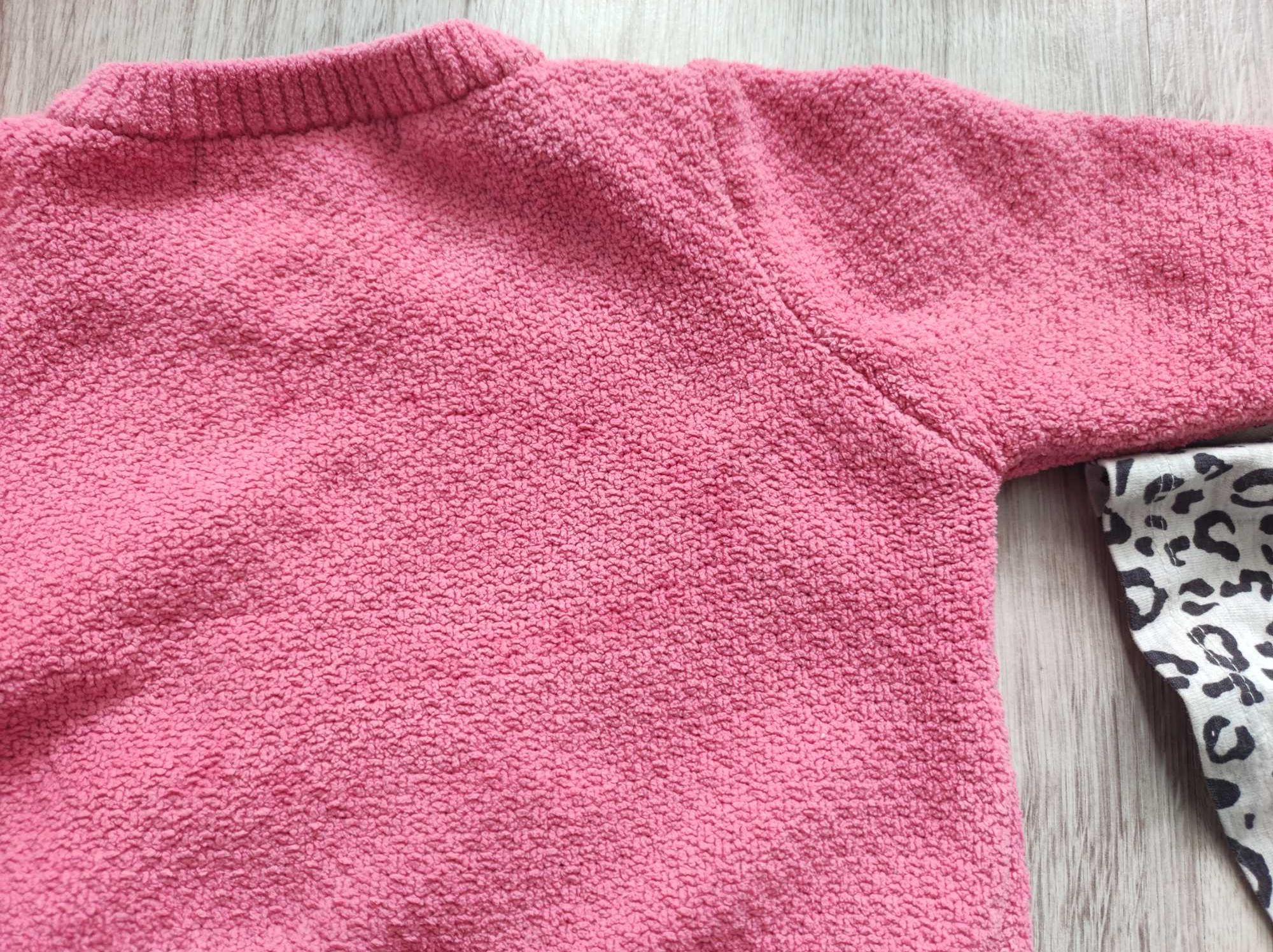 Komplet, sweter i bluzka, roz. 86-92