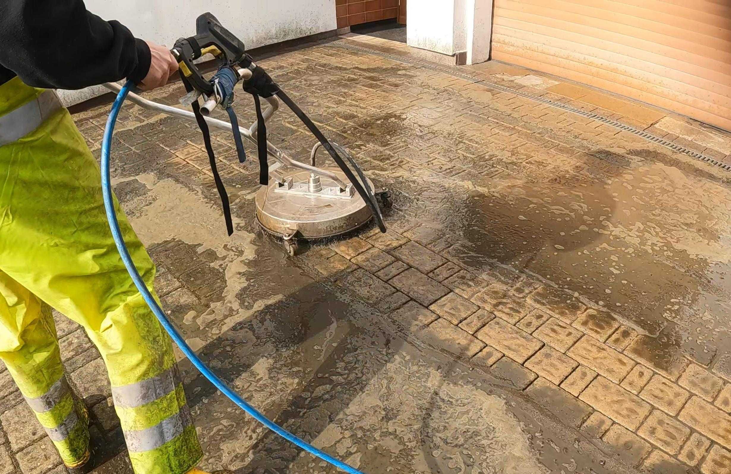 Wynajem myjki ciśnieniowej z talerzem do mycia kostki brukowej