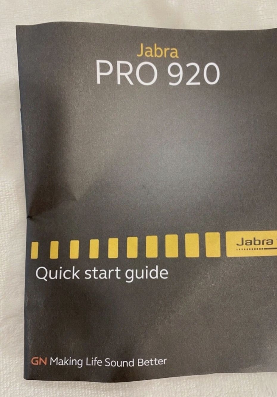 Bezprzewodowy zestaw słuchawkowy Jabra Pro 920 z mikrofonem.