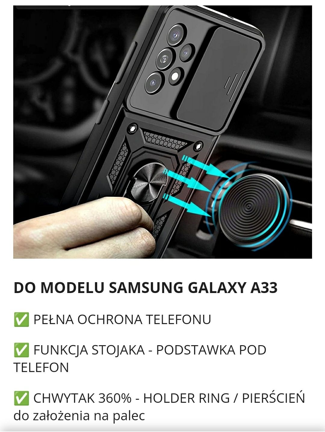 Etui plecki Samsung A33 5G pancerne+ szkiełko gratis