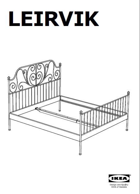 Rama łóżka Ikea Leirvik niemal NOWA 140x200