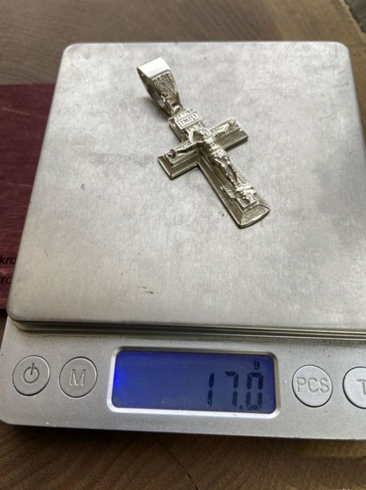 Срібний набір 100г ланцюжок+хрестик цепочка серебряная+крестик набор