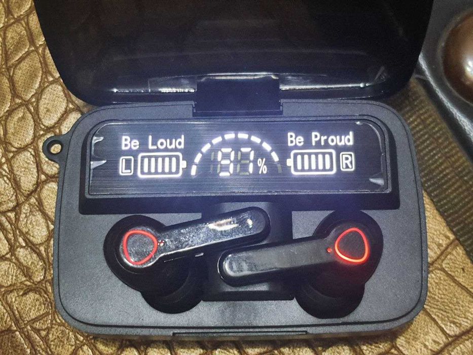 Бездротові bluetooth-навушники M19 функція ліхтарика  LED-дисплей, 163