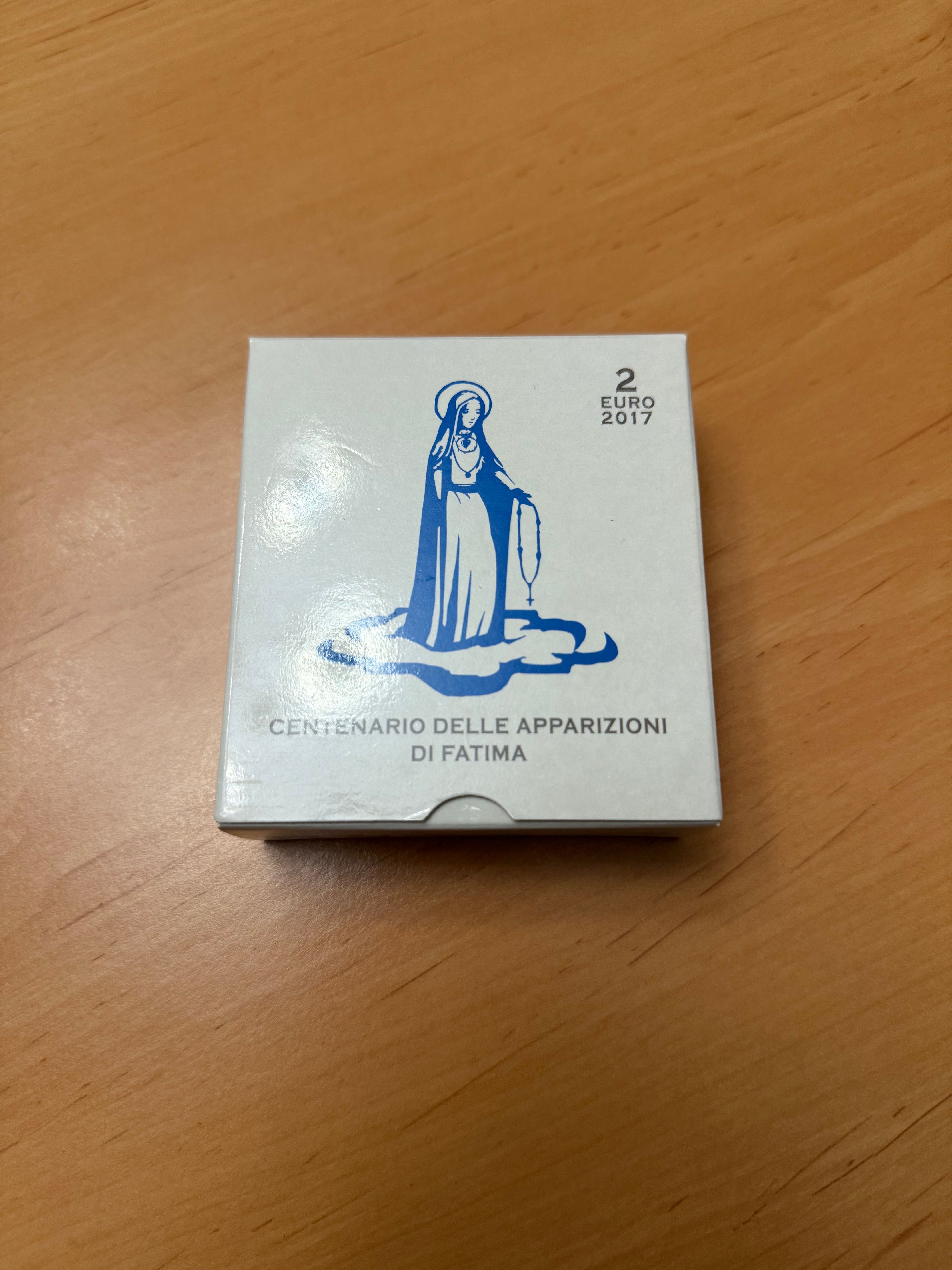 Moeda 2€ Vaticano Fátima 2017 proof