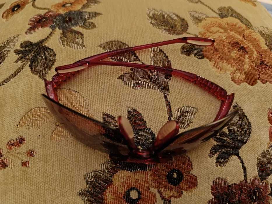 Retro okulary na rower, czerwone, lata 90-te, lata 90'