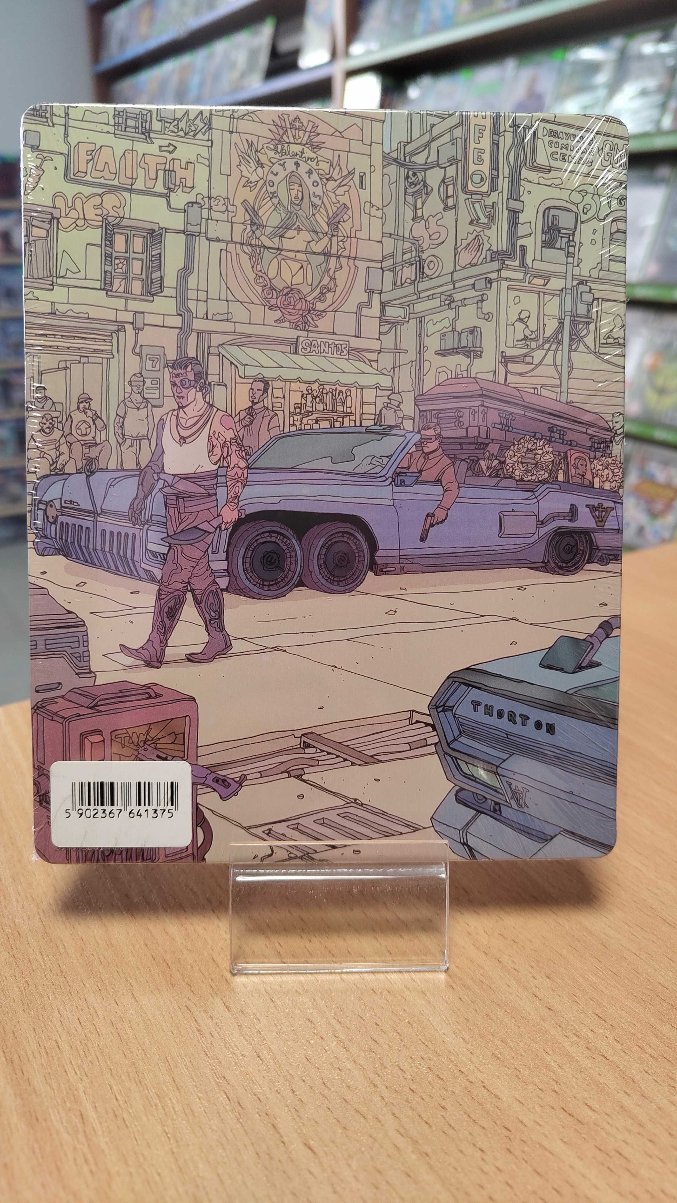 PS4 PS5  Cyberpunk 2077 STEELBOOK VALENTIONOS Bez gry, nowy w foli.