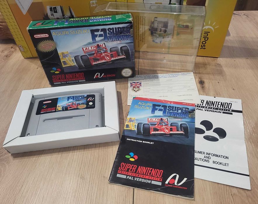 Gra Aguri Suzuki F1 Super Driving - NINTENDO SNES DB stan CIB Komplet