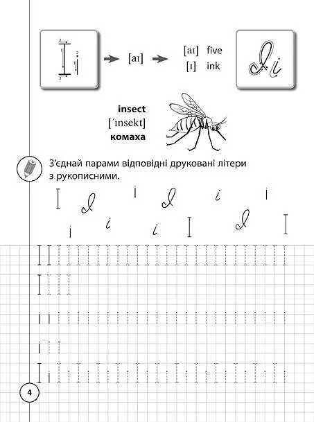 Каліграфія для 1 класу  Мова Математика Англійська