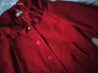 Пальто красное свободного кроя 48-52 рр для беременных