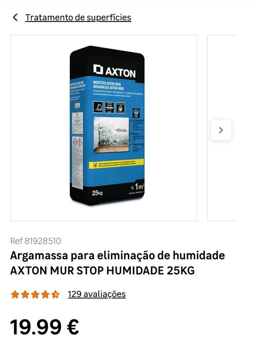 Argamassa eliminação humidade 25kgs