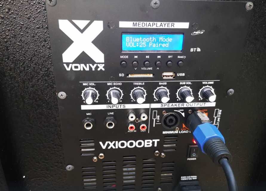 Активный сабвуфер и колонка от комплекта Vonyx VX1000BT Пульт USB BT