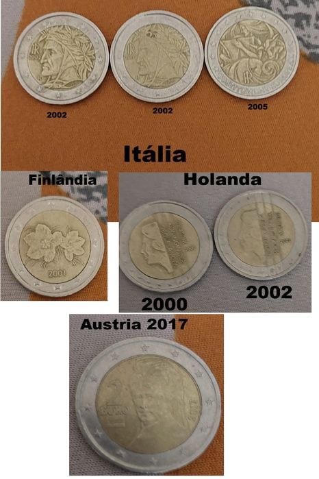 Moedas 2 euro para troca