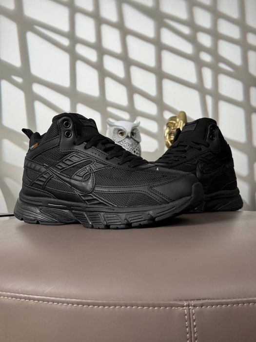 Чоловічі кросівки найк Nike Initiator High Fur All Black [41-46]