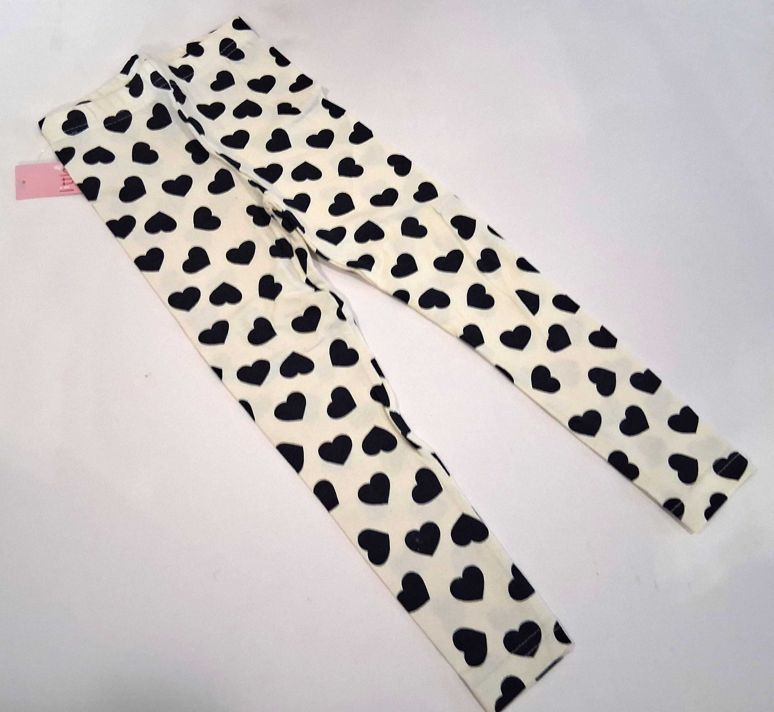 Legginsy getry dla dziewczynki serca serduszka roz 104 Little kids