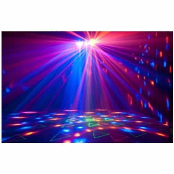 3-Efekty LED Laser Strobo Deby MIX Wzorów i kolorów RGBW Pilot