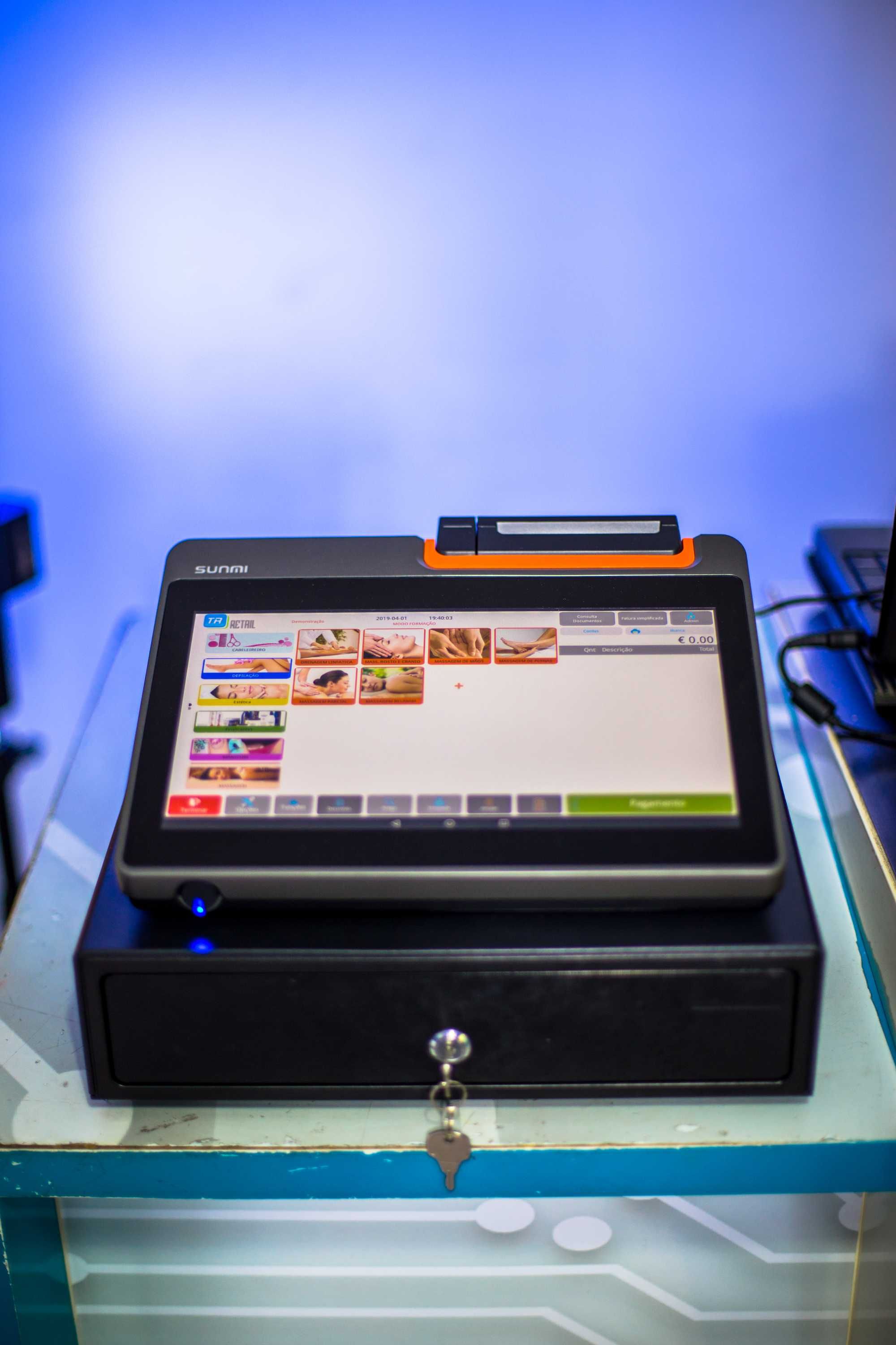 Pos Sunmi Novo Registadora Com Software Certificado QR code