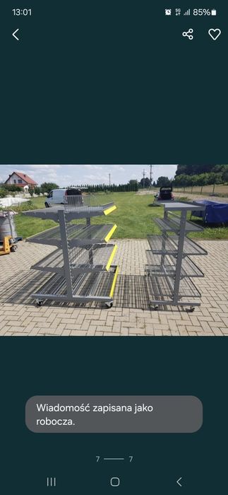 Regał sklepowe metalowy na kółkach  składany