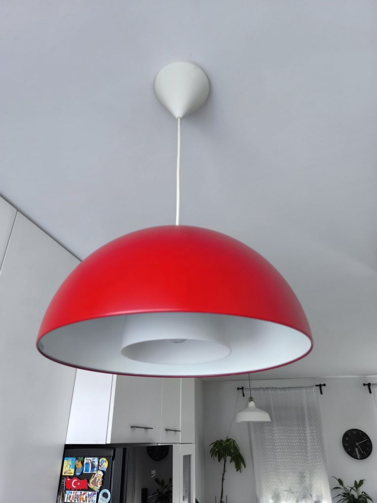 Lampa Ikea Brasa 365+ czerwona wisząca