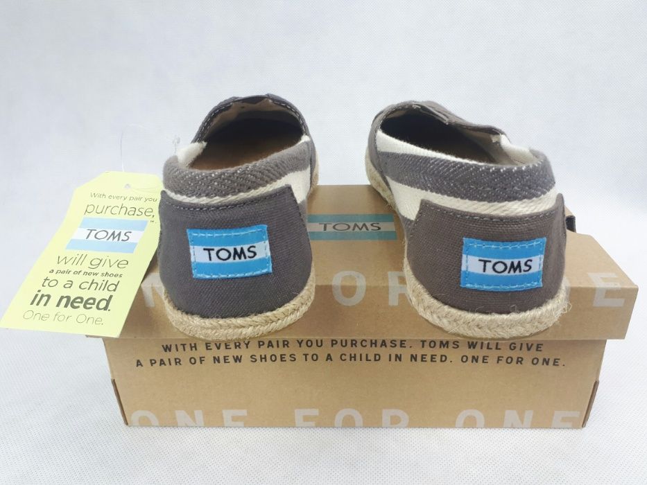 Espadryle TOMS dk grey stripe uniwersity em classic a eu37