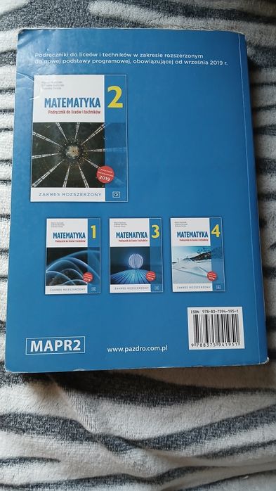 Matematyka 2 podręcznik poziom rozszerzony Pazdro