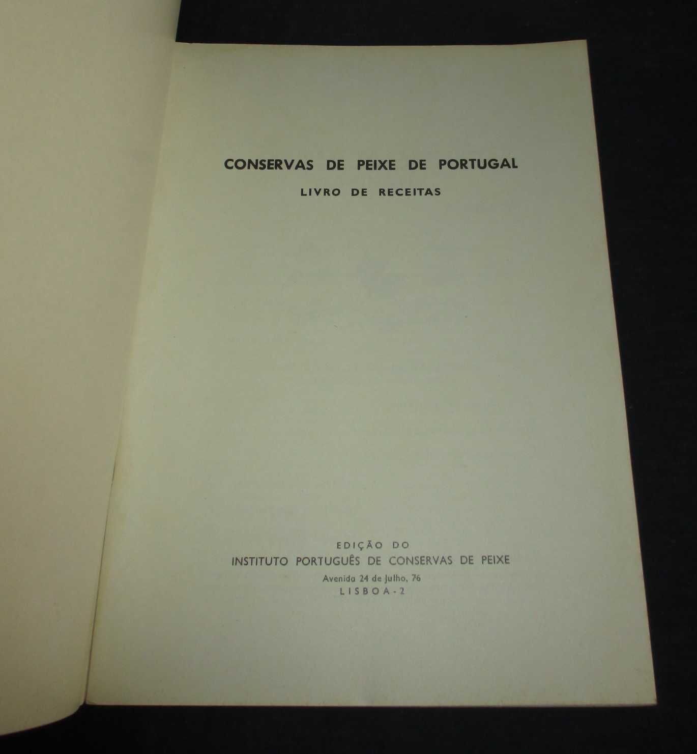 Livro Conservas de Peixe em Portugal Livro de receitas