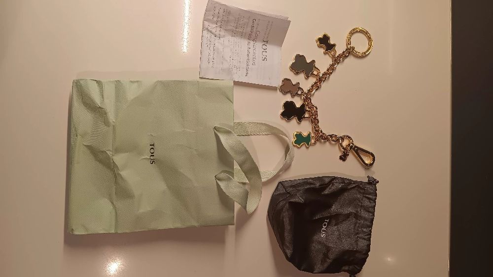 Porta-chaves / Charm TOUS dourado – Original com certificado