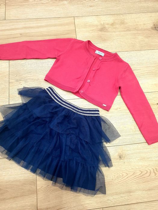 Zestaw dla dziewczynki bolerko spódniczka 98 104