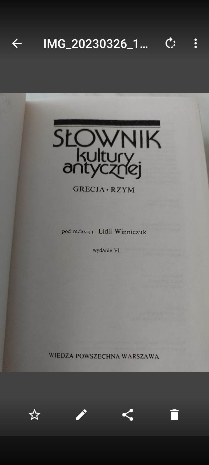 Słownik Kultury Antycznej - Stan Bardzo Dobry !