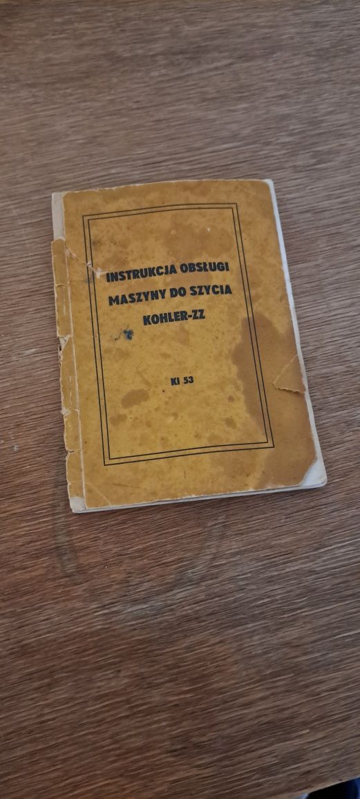 Maszyna do szycia firmy Kohler zick zack z napędem nożnym