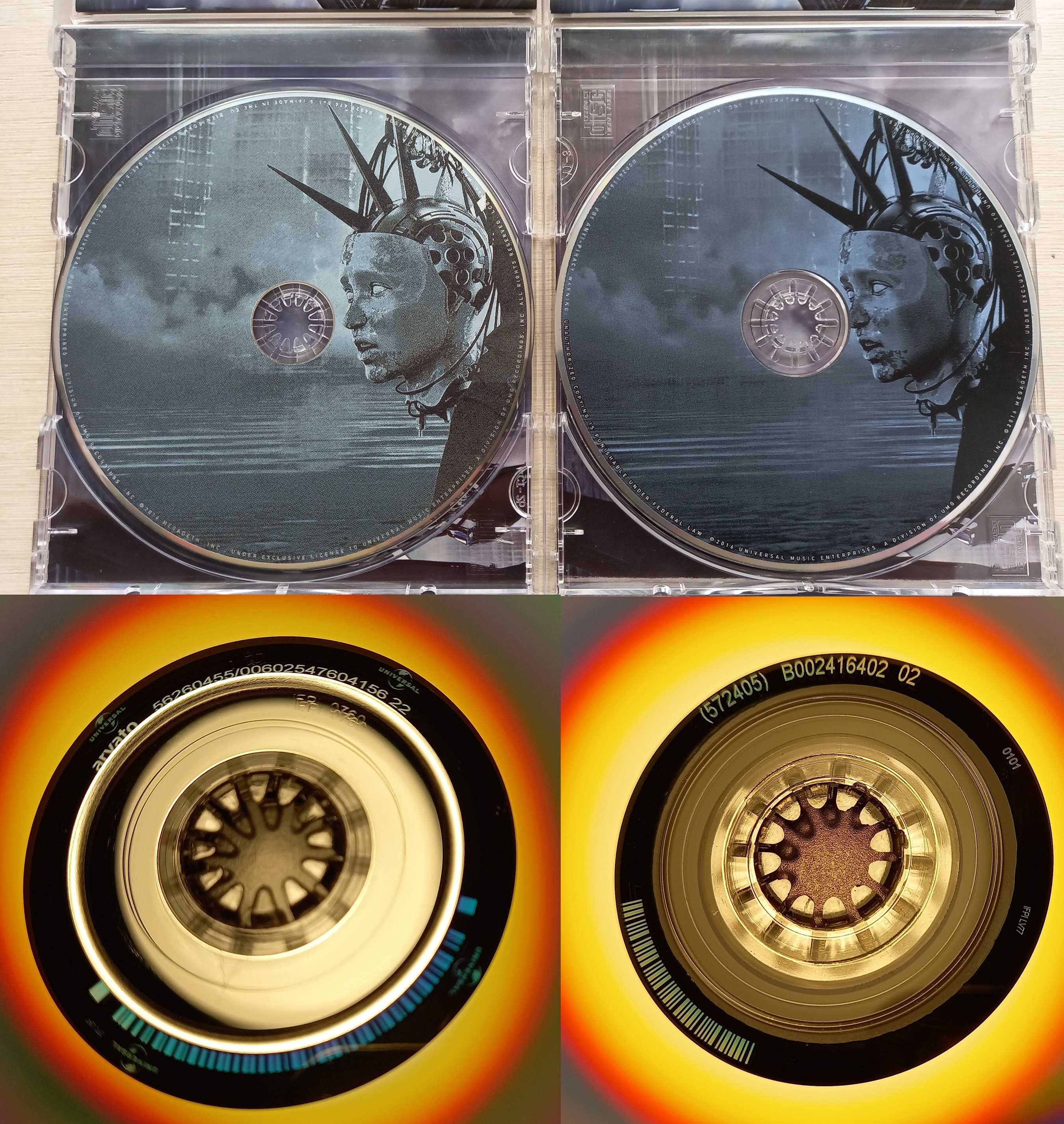 CD фирменные: MEGADETH Dystopia [US-версия с бонусами] + бокс с очками