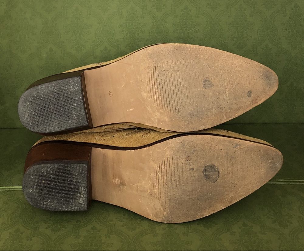 Buty kowbojki H&M Premium skórzane skóra naturalna zamsz 40