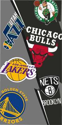 Ręcznik bawełniany licencyjny 70x140 Chicago Bulls Lakers NBA